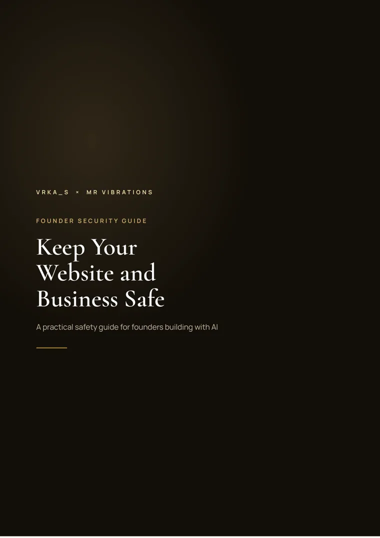 Website and Business Safety first page